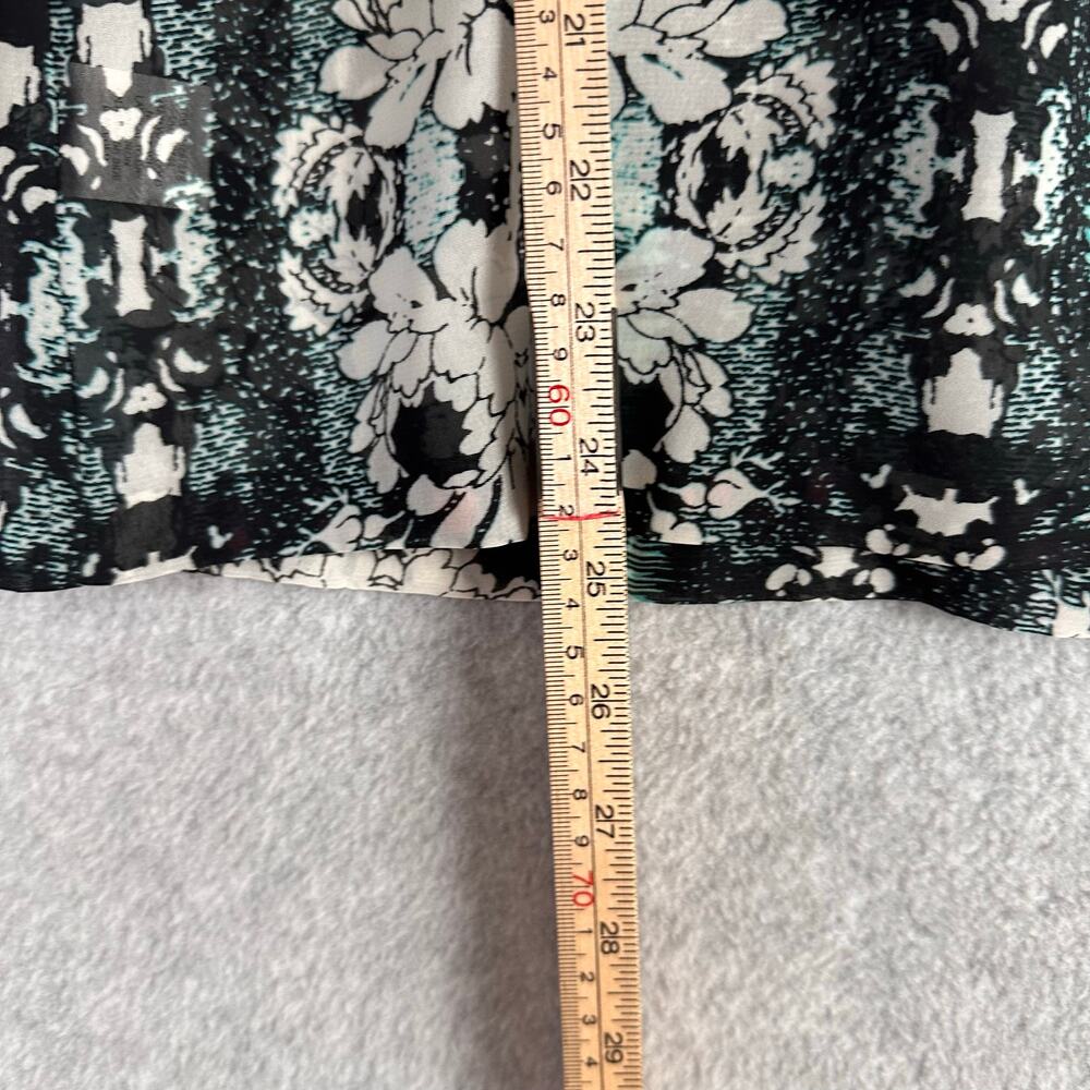 Figueroa & Flower Anthropologie Blouse Size L Mixed Print Sheer Artsy Boho Top - Picture 12 of 15